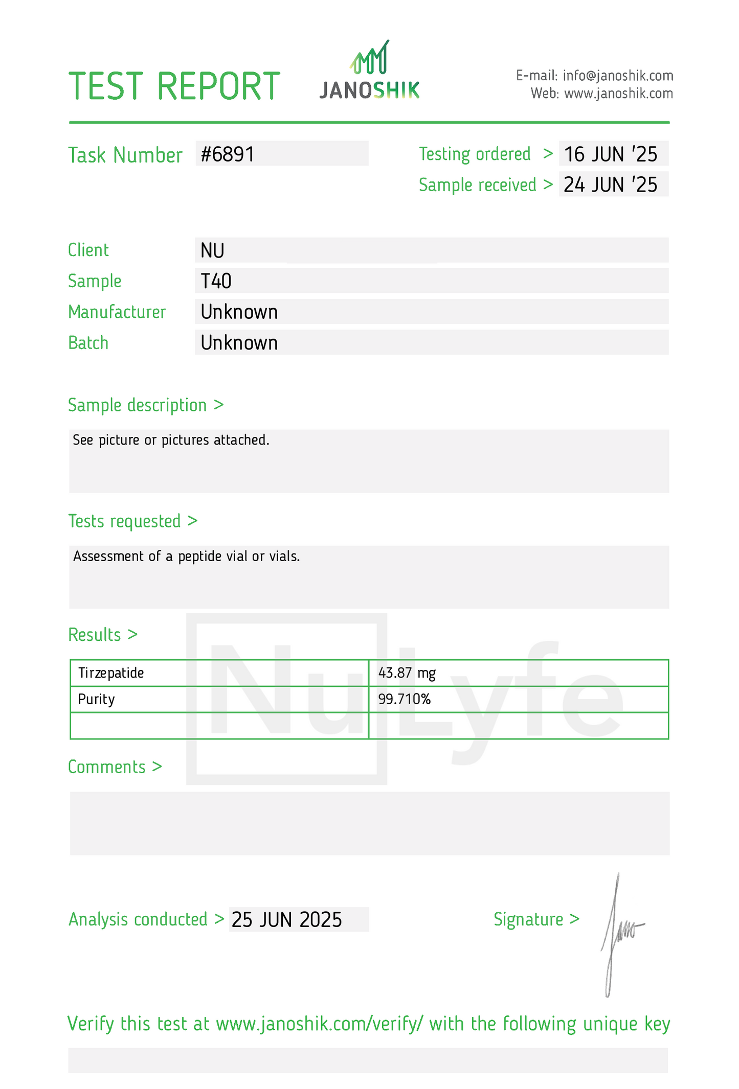 TZ 40mg (Dual GLP-1 & GIP Agonist)