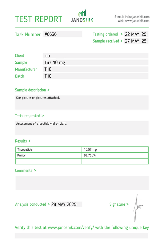 TZ 10mg (Dual GLP-1 & GIP Agonist)