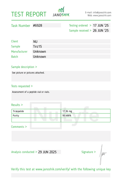 TZ 15mg (Dual GLP-1 & GIP Agonist)